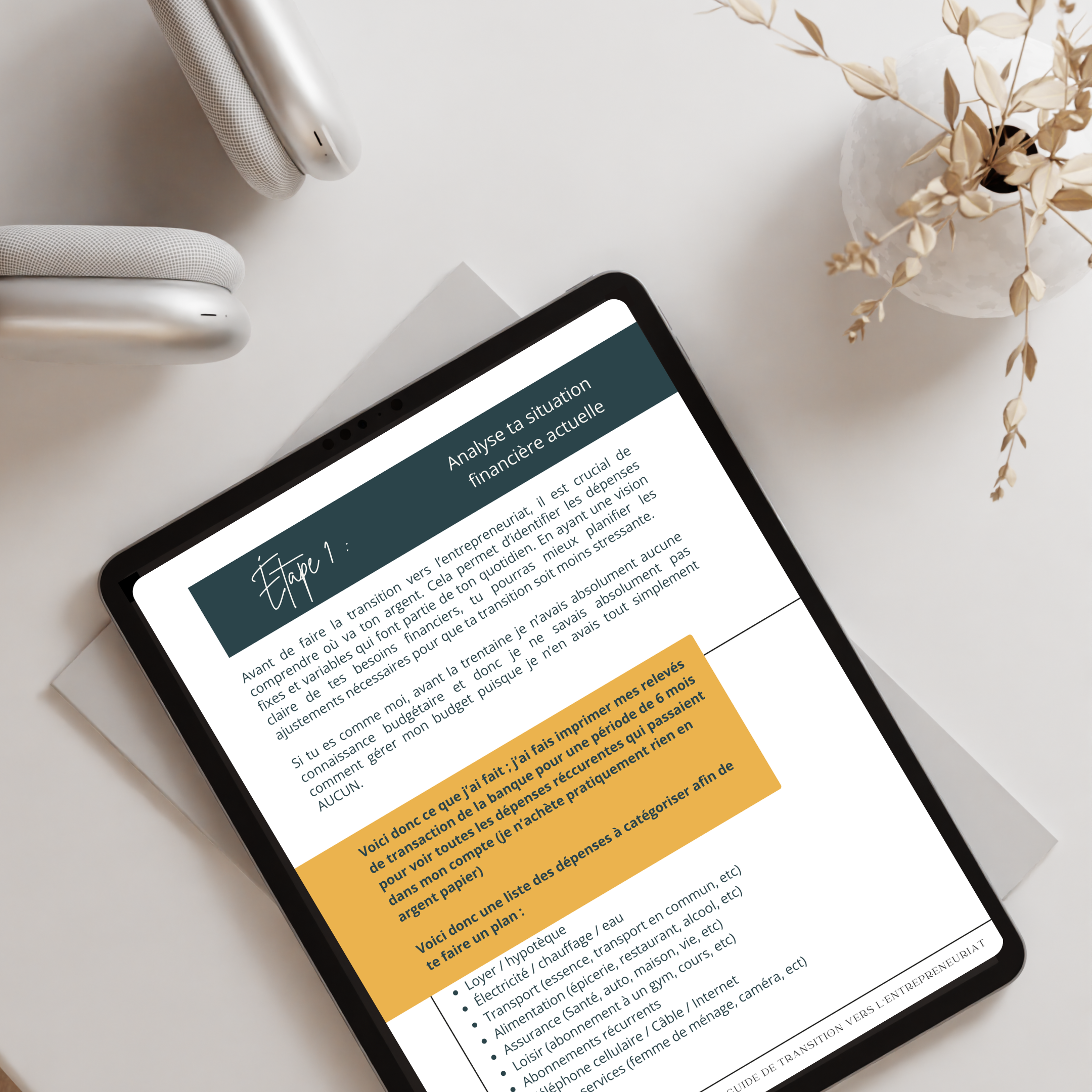 Guide de transition financière vers l'entrepreneuriat ™