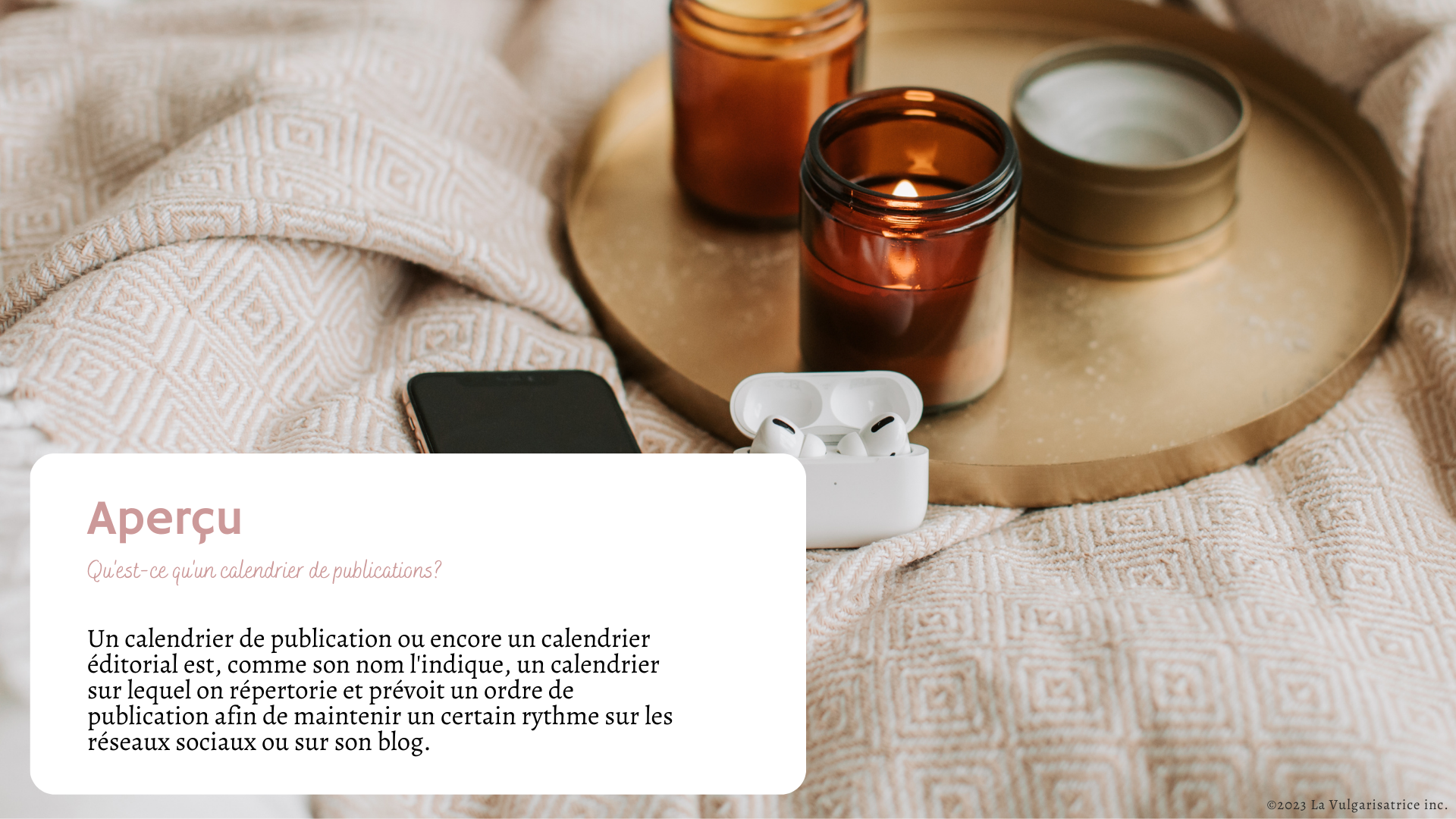 Calendrier de publication