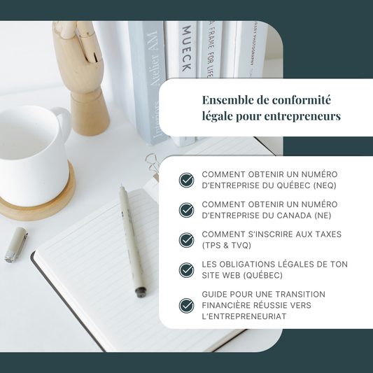 Ensemble de conformité légale pour entrepreneurs